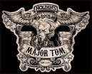 Holden's Major Tom beer pump clip badge