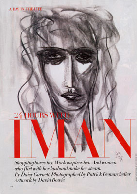 Iman artwork by David Bowie